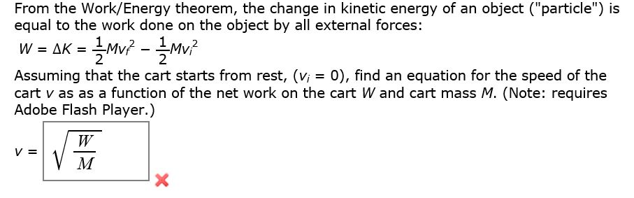 udarbejde lounge Punktlighed Solved From the Work/Energy theorem, the change in kinetic | Chegg.com