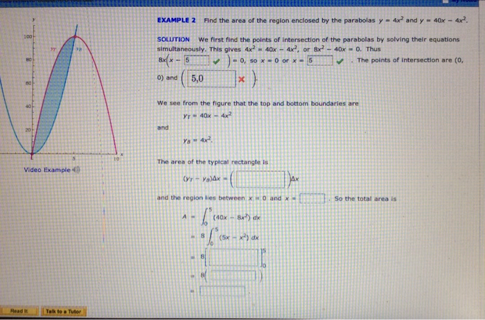 Solved Find The Area Of The Region Enclosed By The Parabolas Chegg Com