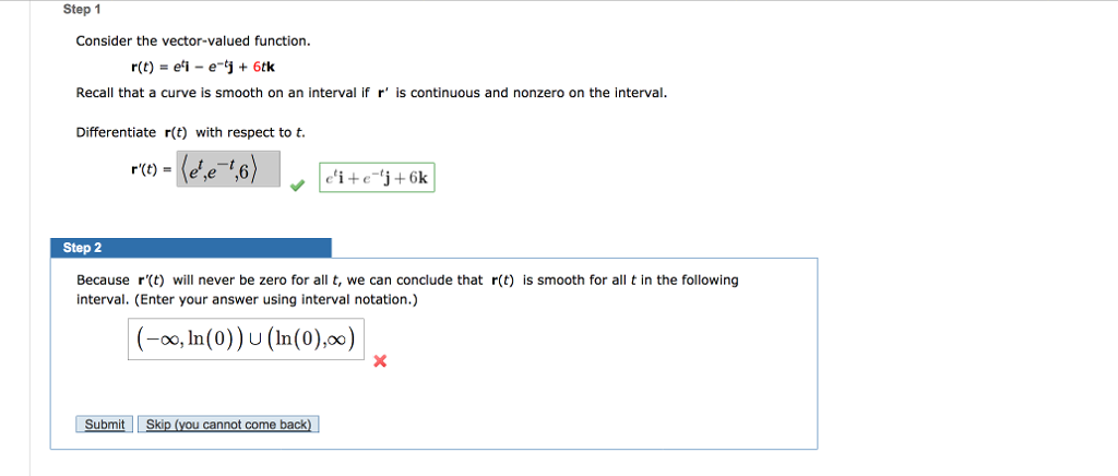 Solved Consider The Vector Valued Function R T E T I Chegg Com