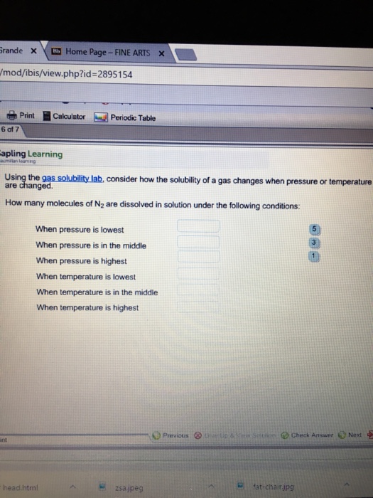 Solved: Using The Gas Solubility Lab Consider How The Solu ...