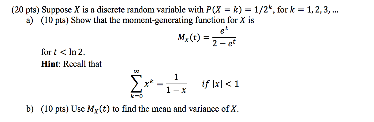 Solved Suppose X Is A Discrete Random Variable With P X Chegg Com