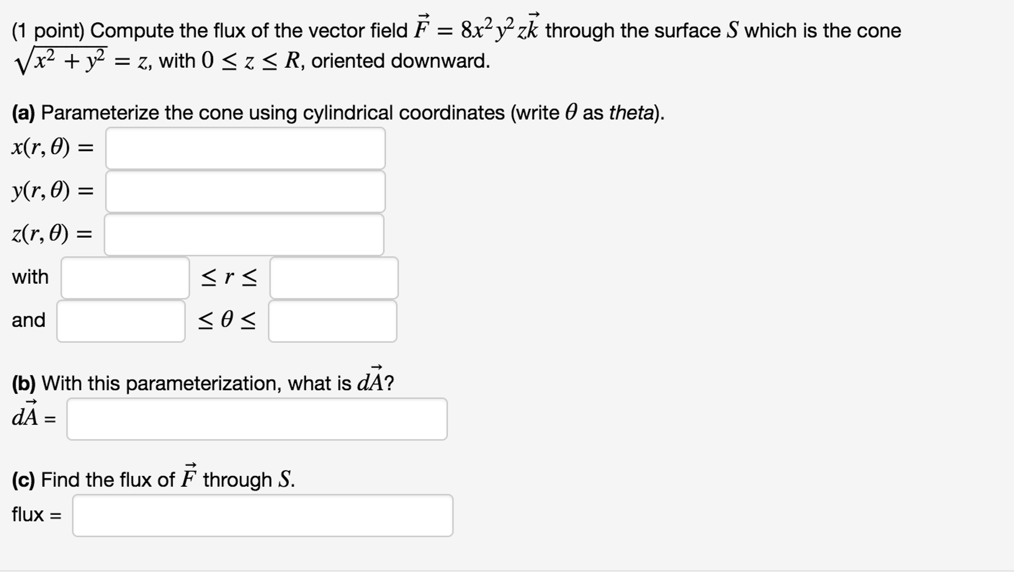 Solved Compute The Flux Of The Vector Field F 8x2y2zk Chegg Com