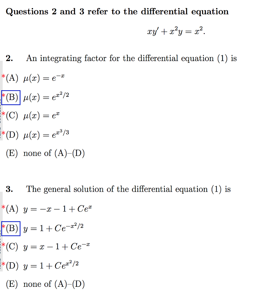 Solved Refer To The Differential Equation Xy X 2y X Chegg Com