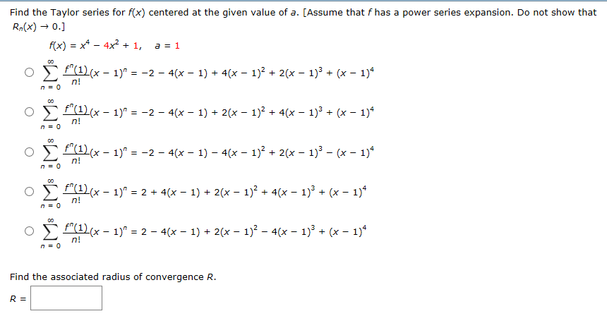 Solved Find The Taylor Series For F X Centered At The Given Chegg Com