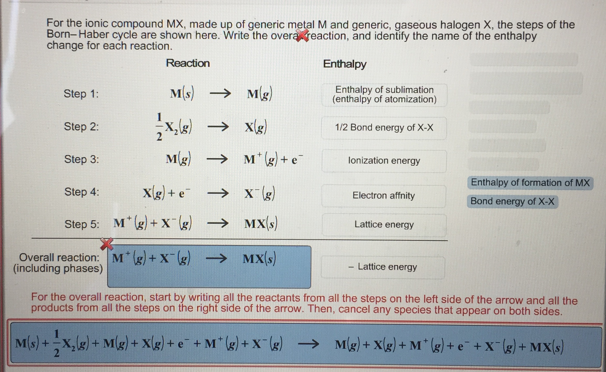 Solved For The Ionic Compound MX, Made Up Of Generic Meta
