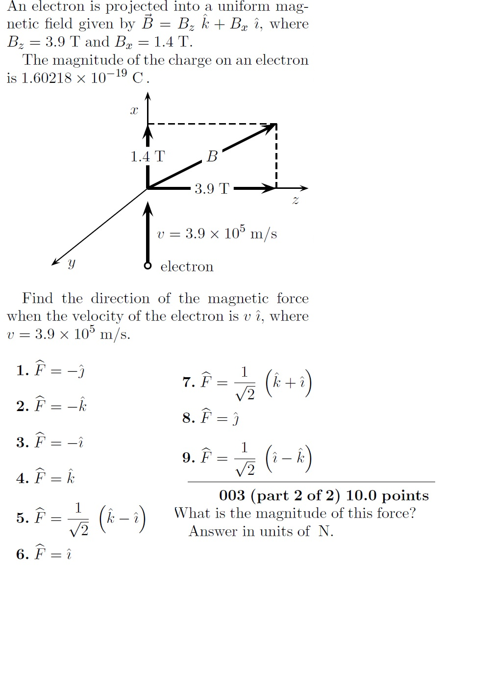 Solved An Electron Is Projected Into A Uniform Magnetic F Chegg Com