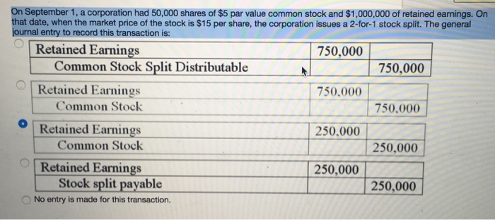 Solved On September 1, a corporation had 50,000 shares of $5 