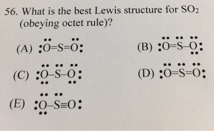 so2 lewis dot structure octet rule