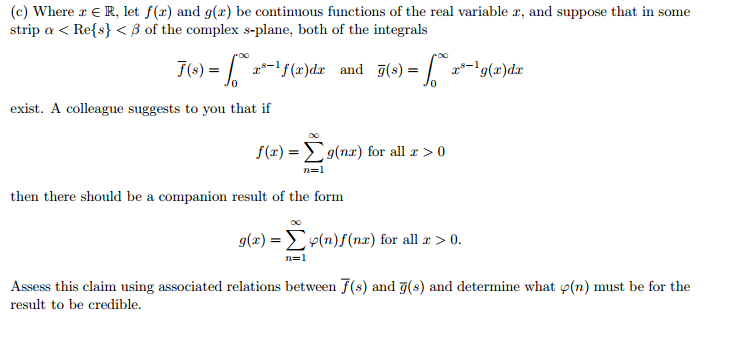 Solved Where X Elementof Let F X And G X Be Continuous Chegg Com