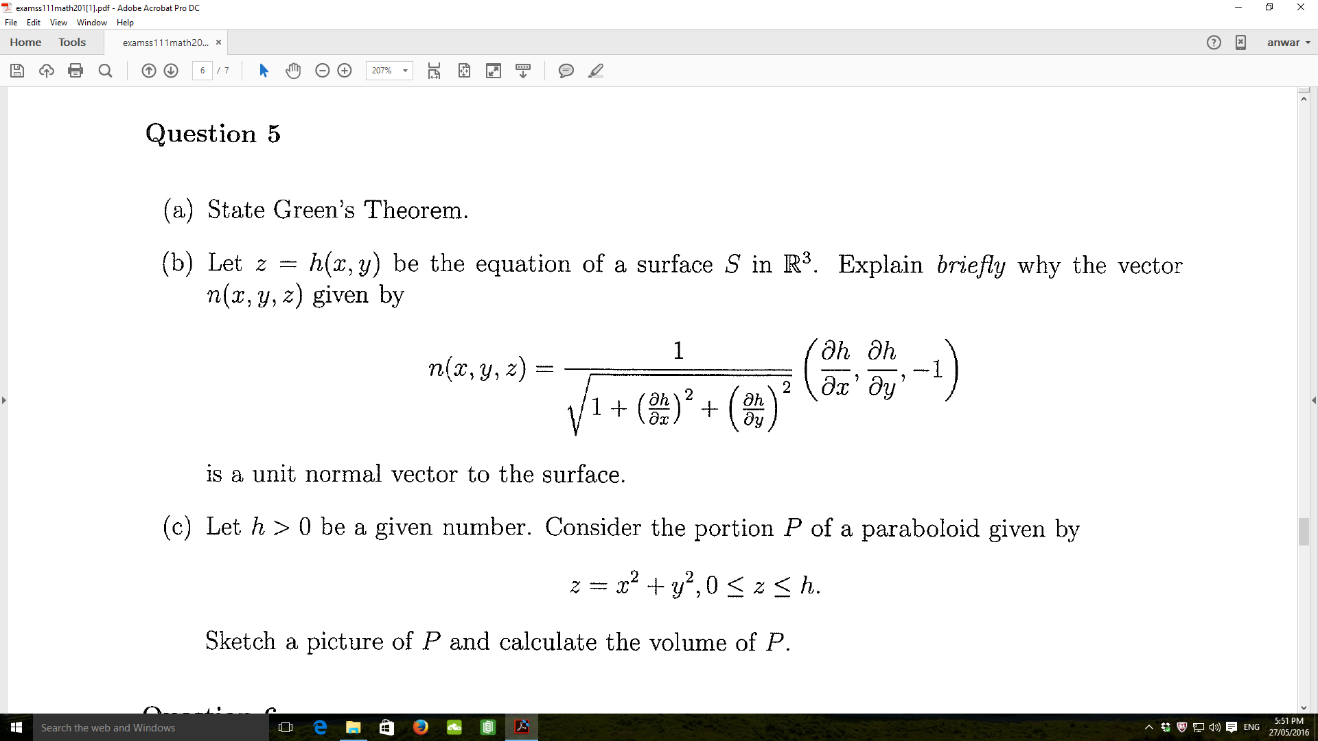 Solved State Green S Theorem Let Z H X Y Be The Equa Chegg Com