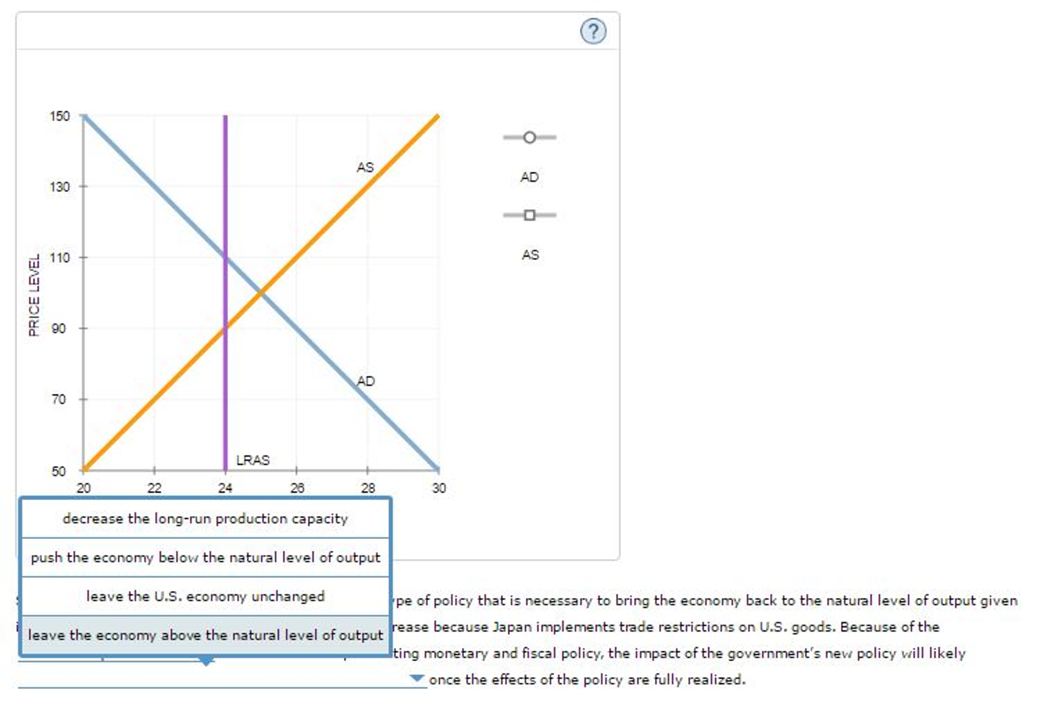 Solved Use Of Discretionary Policy To Stabilize The Econo