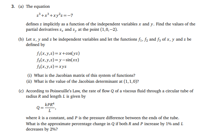 Solved 3 A The Equation 3 3 Defines Z Implicitly As A Chegg Com