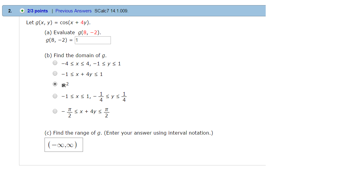 Solved Let G X Y Cos X 4y A Evaluate G 8 2 Chegg Com
