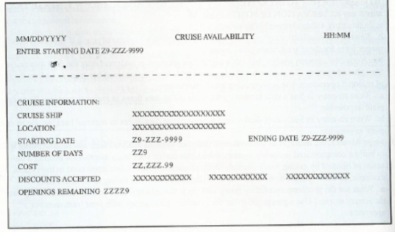 Data Dictionary Entries The Pacific Holiday Company arranges cruise vacations of varying lengths at...