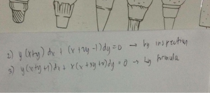 Solved Y X Y Dx X 2y 1 Dy 0 Rightarrow By Chegg Com