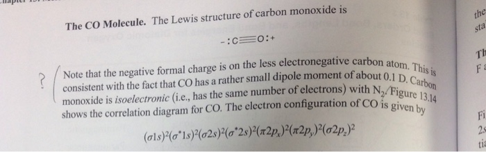 lewis dot structure for co