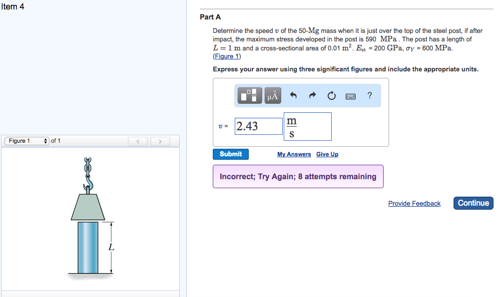 Solved Determine the speed of the 50 Mg mass when it is just