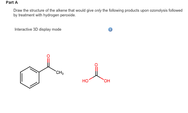 Solved Part Adraw The Structure Of The Alkene That Would Chegg Com