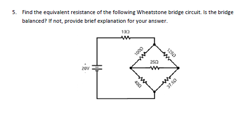 wheatstone bridge equivalent resistance