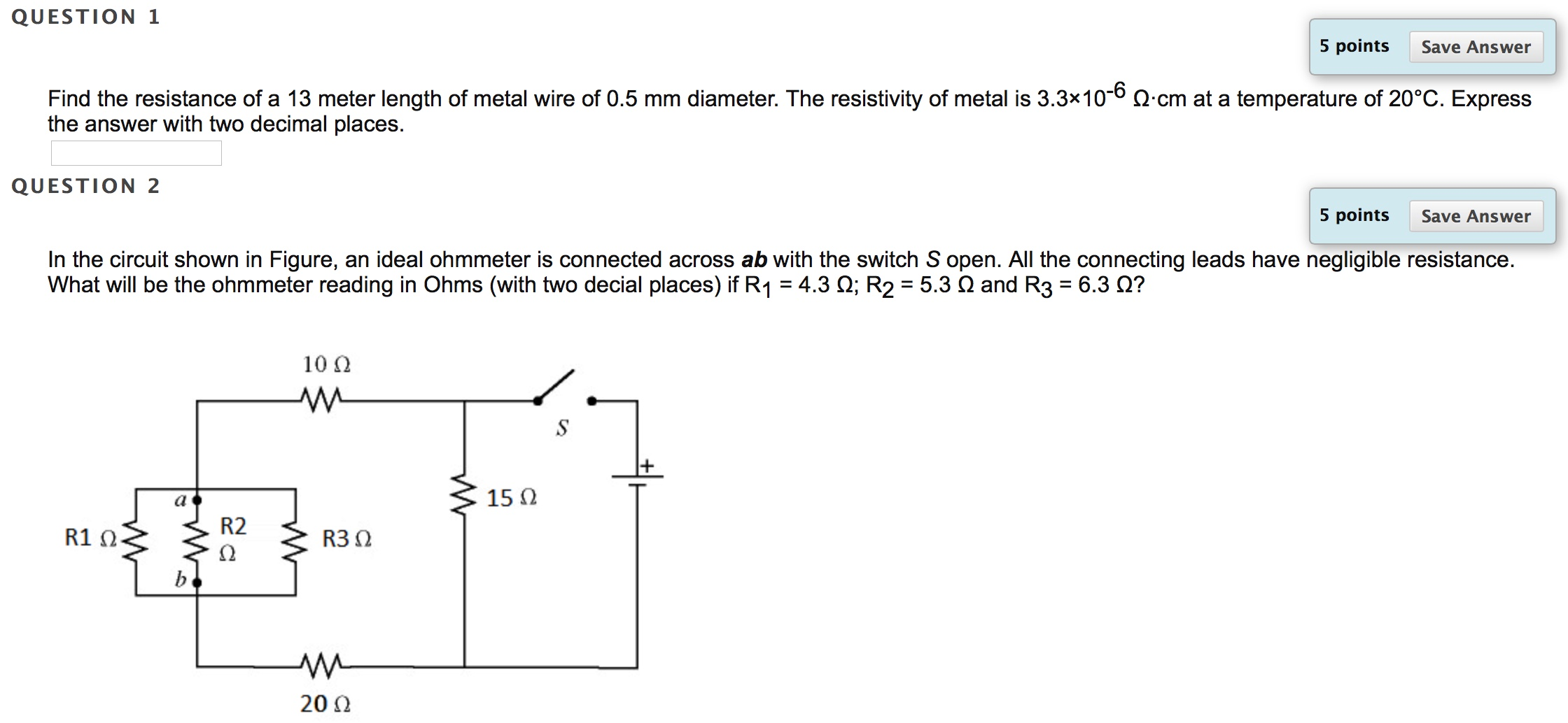 3.3 Resistance and Resistivity