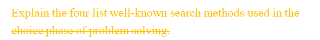 Explain the four list-wel hHetheds-used,the