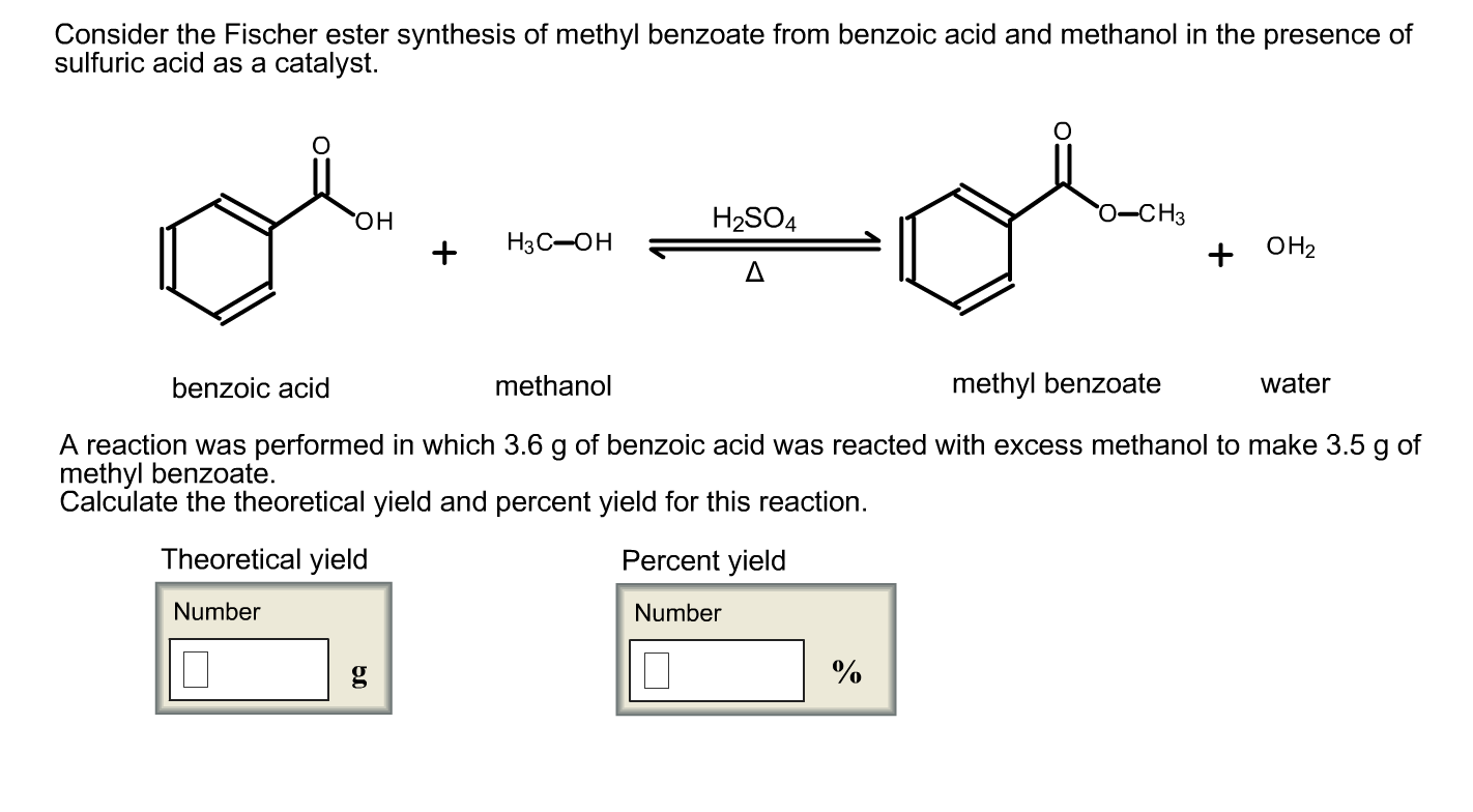 Solved Consider The Fischer Ester Synthesis Of Methyl Ben Chegg Com