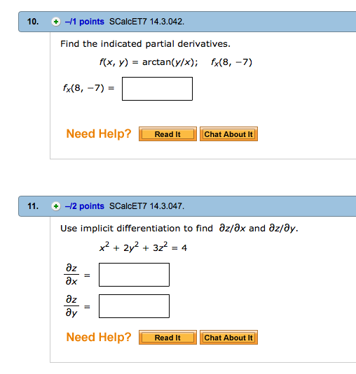 Solved Find The First Partial Derivatives Of The Function Chegg Com