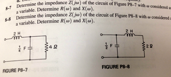 Solved The Impedance The Impedance Zo Of The Circuit Of F Chegg Com