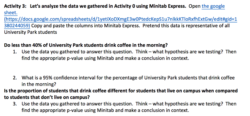 where is the data column on minitab express