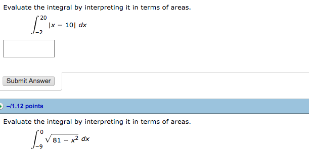 Solved Evaluate The Integral By Interpreting It In Terms