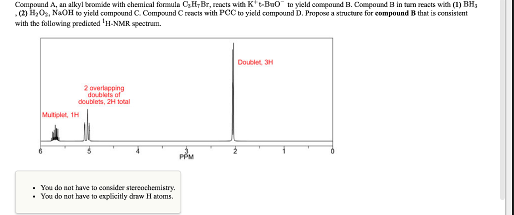 Solved Compound A An Alkyl Bromide With Chemical Formula Chegg Com