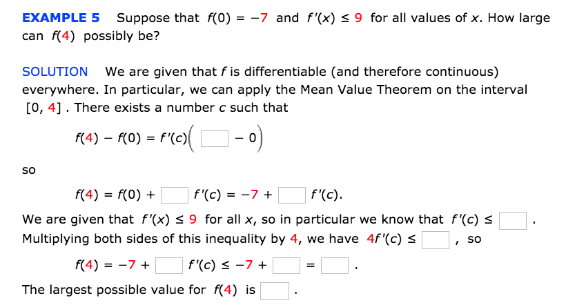 Example 5 Suppose That F 0 7 And F X 9 For Chegg Com