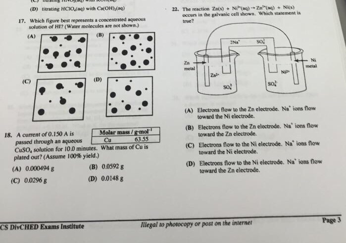 Solved Which figure best represents a concentrated aqueous | Chegg.com