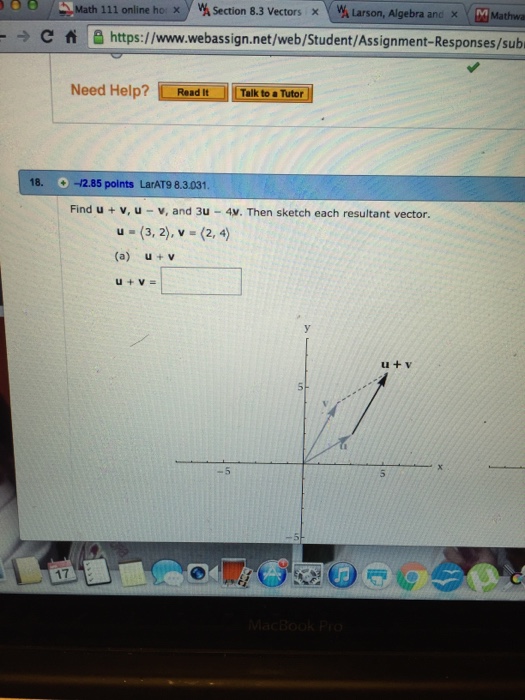 Solved Find U V U V And 3u 4v Then Sketch Each R