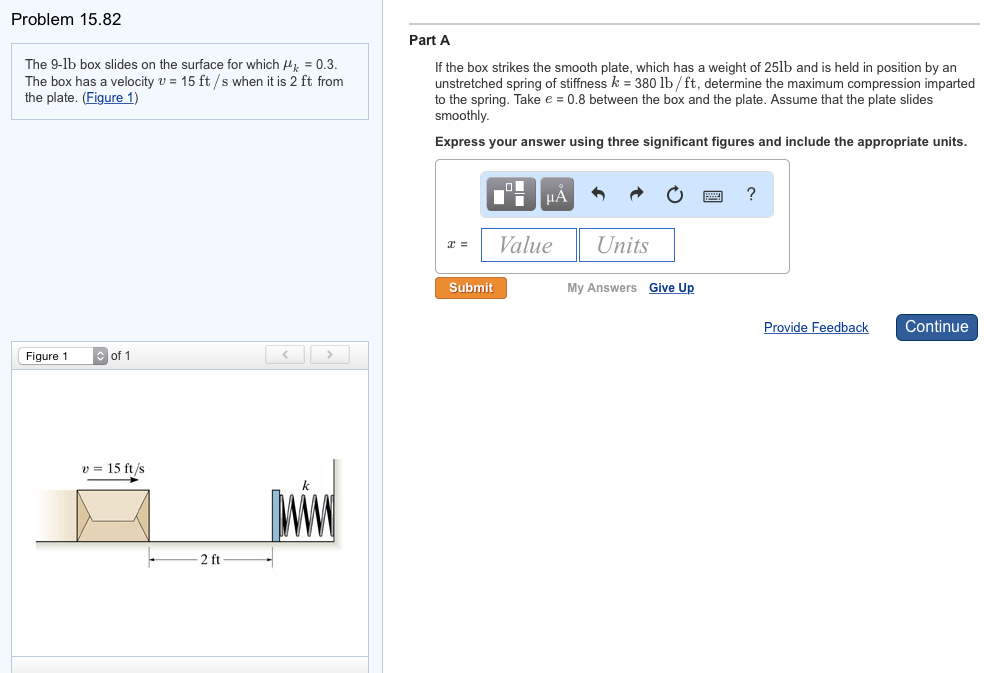 Solved The 9 Lb Box Slides On The Surface For Which Mk 3 Chegg Com