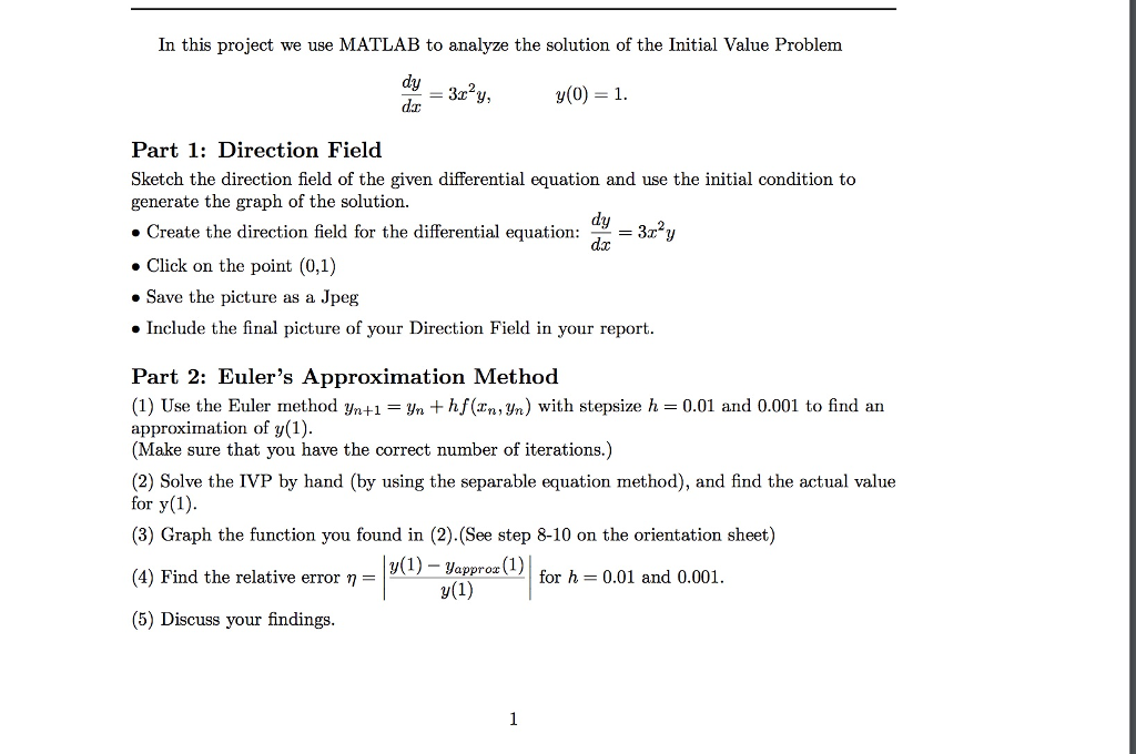 Analyze The Solution Of The Initial Value Problem Chegg Com