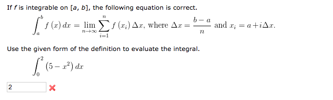 Solved If F Is Integrable On A B The Following Equati
