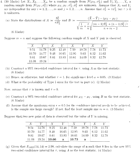 Let X 1 X 2 X M Be A Random Sample From N M Chegg Com