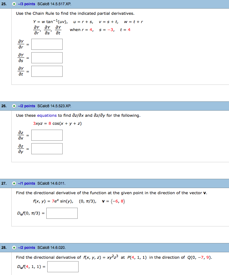 Solved 25 13 Points Scalc8 14 5 517 Xp Use The Chain Ru Chegg Com