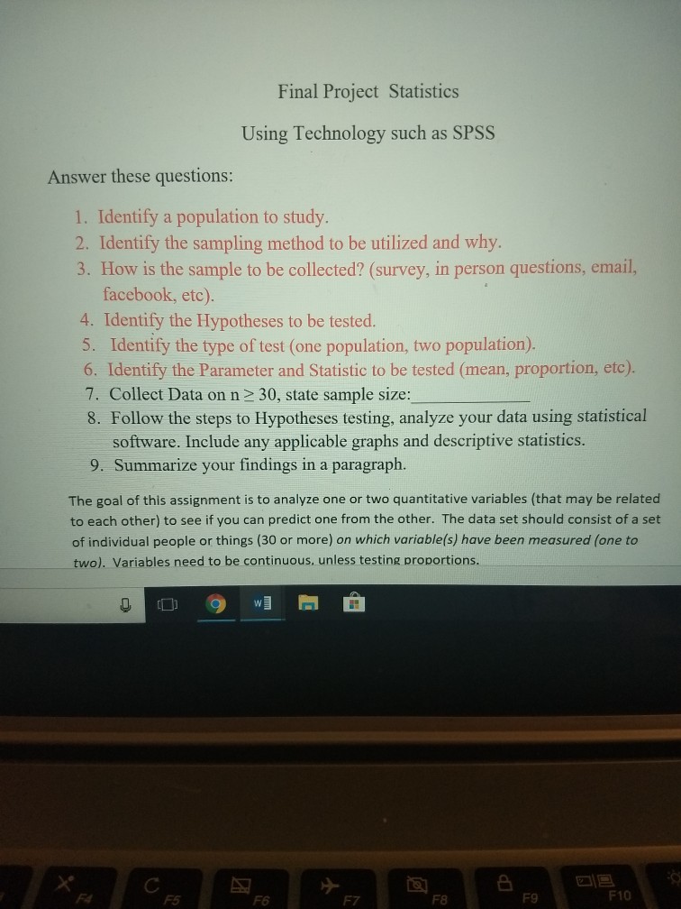 Project Statistics Final Such Using Solved: ... As Technology