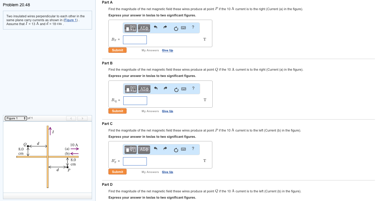 Two Insulated Wires Perpendicular To Each Other In Chegg 