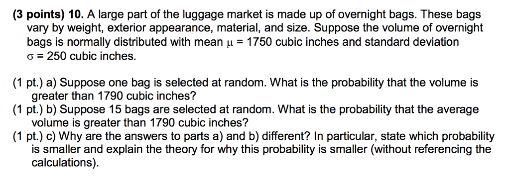 luggage size volume