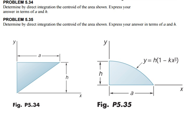 Determine Direct Integration The Centroid Of The Chegg 