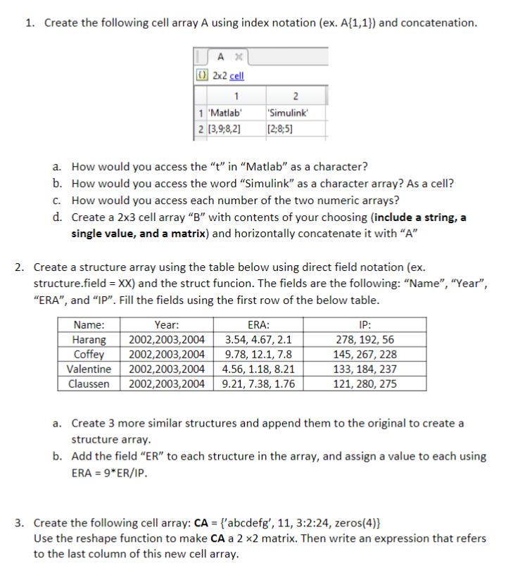 Matlab Assignment -- [Please Solve On Matlab Program | Chegg.Com