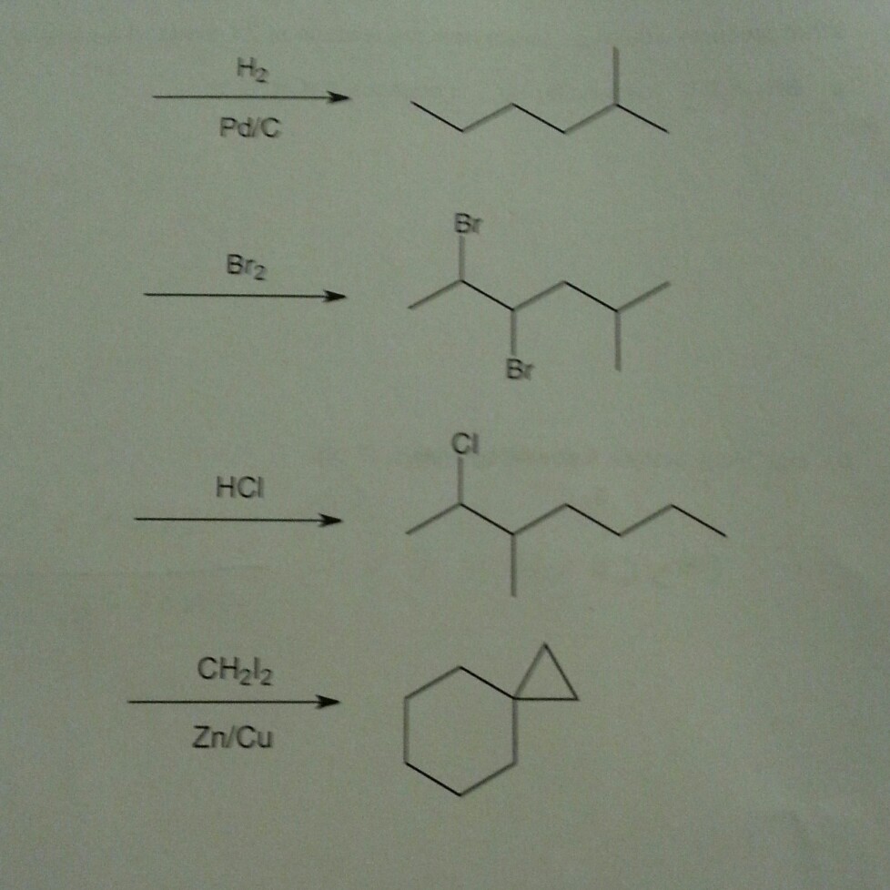 Ch ch hcl. Cu2cl2 Alkenes. C5h10 br2 на свету монобромирования. C4h6 h2 PD/baso4 хинолин. C6h10cl.