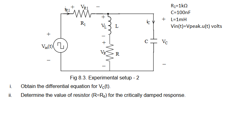 Solved C Draw A Parallel Rlc Circuit R L And C Are Para Chegg Com