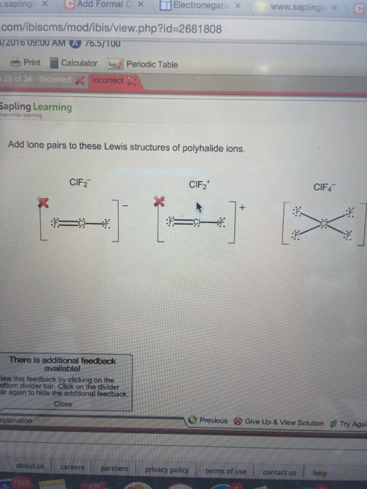 Add Lone Pairs To These Lewis Structures Of Chegg 