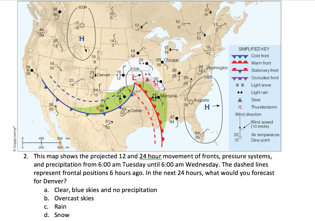 Solved 15 18 10 0 12 17 10 Simplified Key Cold Front War