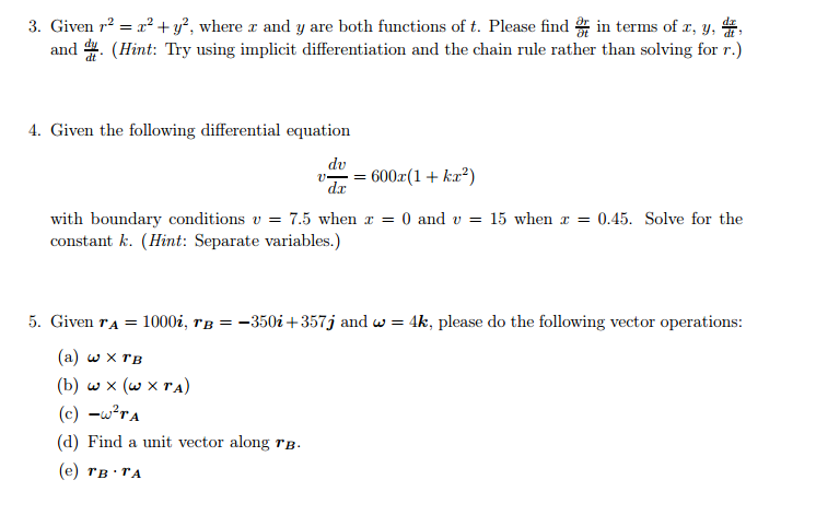 Solved Given R 2 X 2 Y 2 Where X And Y Are Both Func Chegg Com