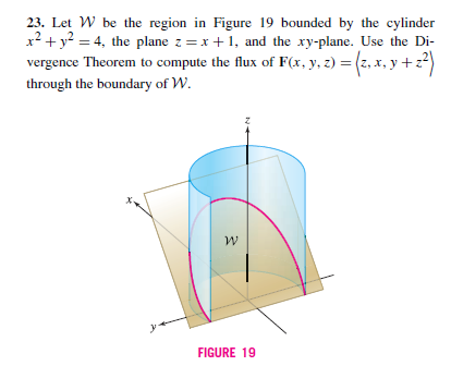 Solved Let W Be The Region In Figure 19 Bounded By The Chegg Com